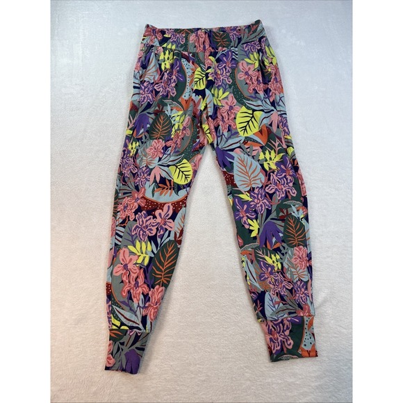 CAbi Pants - Cabi Womens Snappy Jogger Tropical Botanical Floral Print Soft PocketsPants Sz S
